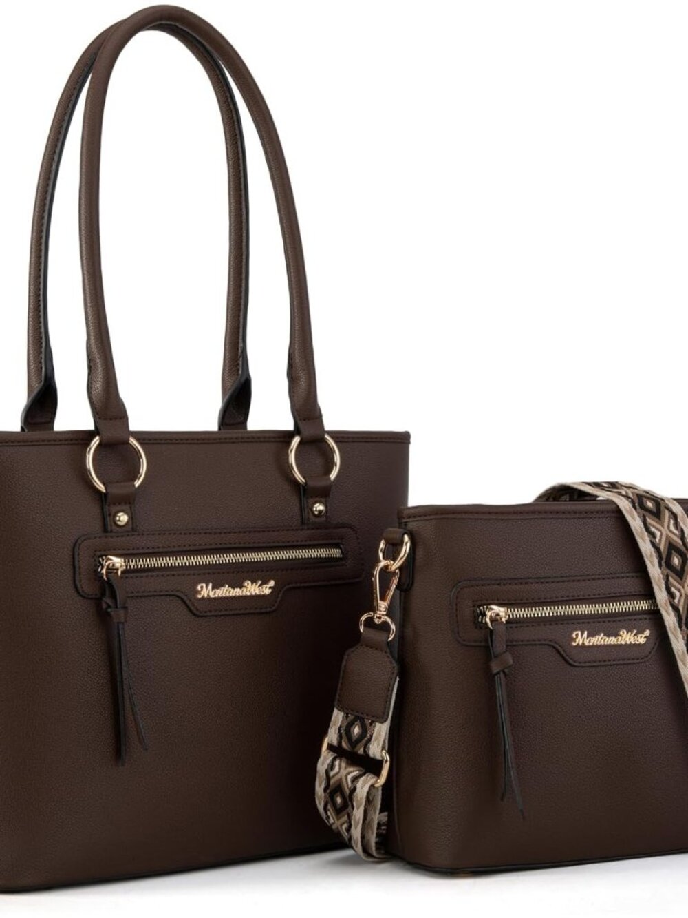 2Pcs Handbags Sets for Women Large Tote Bags Cute Crossbody Purses